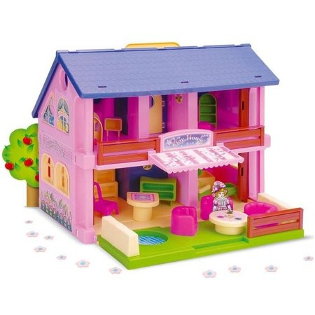 Wader dvojposchodový domček pre bábiky s nábytkom (50473)