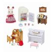 Sylvanian Families Čokoládový zajačik mama s klasickou súpravou nábytku (5220)