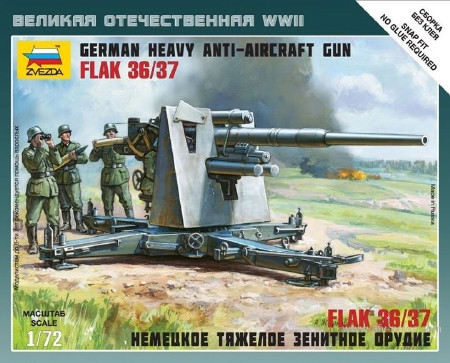 Zvezda German 88 mm Flak 1936-37 1:72 (6158)
