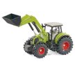 SIKU Claas Axion 850 traktor s čelným nakladačom a Fliegl prívesom -1949 (61847)