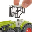 SIKU Claas Axion 850 traktor s čelným nakladačom a Fliegl prívesom -1949 (61847)