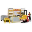 Bruder Bworld DHL paketový bod s manuálnym hydraulickým zdvihom (62251)