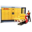 Bruder DHL výdejní box s paletovým vozíkem a balíky - KP HRAČKA