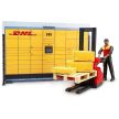 Bruder Bworld DHL paketový bod s manuálnym hydraulickým zdvihom (62251)