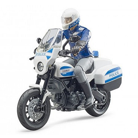 Bruder Bworld Scrambler Ducati Policajný motor s policajtom (62731)