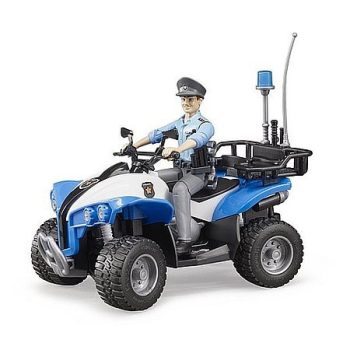   Bruder Bworld Policajné štvorkolka s figúrkou policajta (63010)