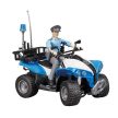 Bruder Bworld Policajné štvorkolka s figúrkou policajta (63010)