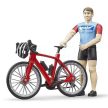 Bruder Bworld Pretekársky cestný bicykel s cyklistom (63110)