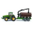 SIKU John Deere 8430 traktor s prívesom na prepravu guľatiny - 1945 (65354)