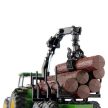 SIKU John Deere 8430 traktor s prívesom na prepravu guľatiny - 1945 (65354)