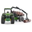 SIKU John Deere 8430 traktor s prívesom na prepravu guľatiny - 1945 (65354)