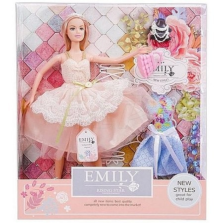 Módna bábika Emily s doplnkami 30 cm (69091)