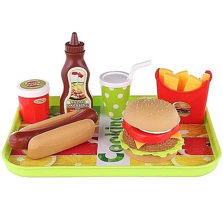 Jídelní sada hamburger hotdog 8 kusů - KP HRAČKA