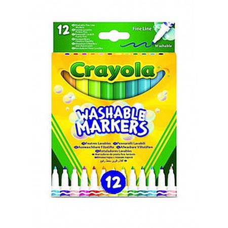 Crayola Umývateľná tenká fixa 12 ks (71340)