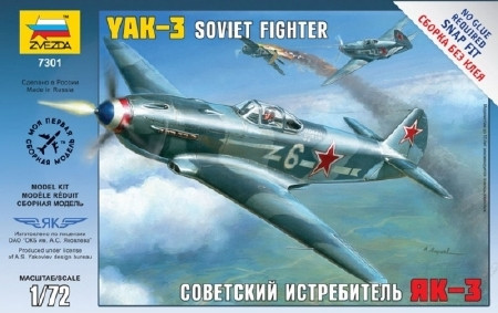 Zvezda Airplanes Yak-3 Soviet Fighter 1:72 (7301)