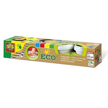 SES Eco 4 sklenice prstové barvy - KP HRAČKA