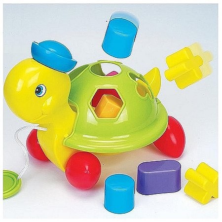 Ťahateľný korytnačka vyhľadávač tvarov detská hračka (81085)