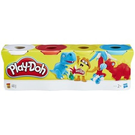 Play-Doh 4 tégliky plastelíny - klasické farby (96145)